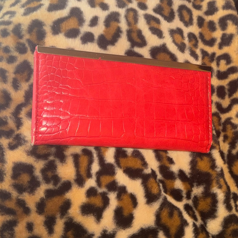 Safe Keeper Red Croc-Embossed Wallet